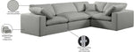 Comfy - 4 Piece Linen Fabric Modular Sectional