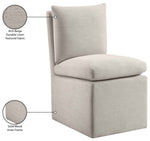 Nelori - Linen Textured Performance Fabric Upholstered Dining Chair (Set of 2)