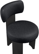 Atelier - Vegan Leather Upholstered Dining Chair (Set of 2) - Black Frame
