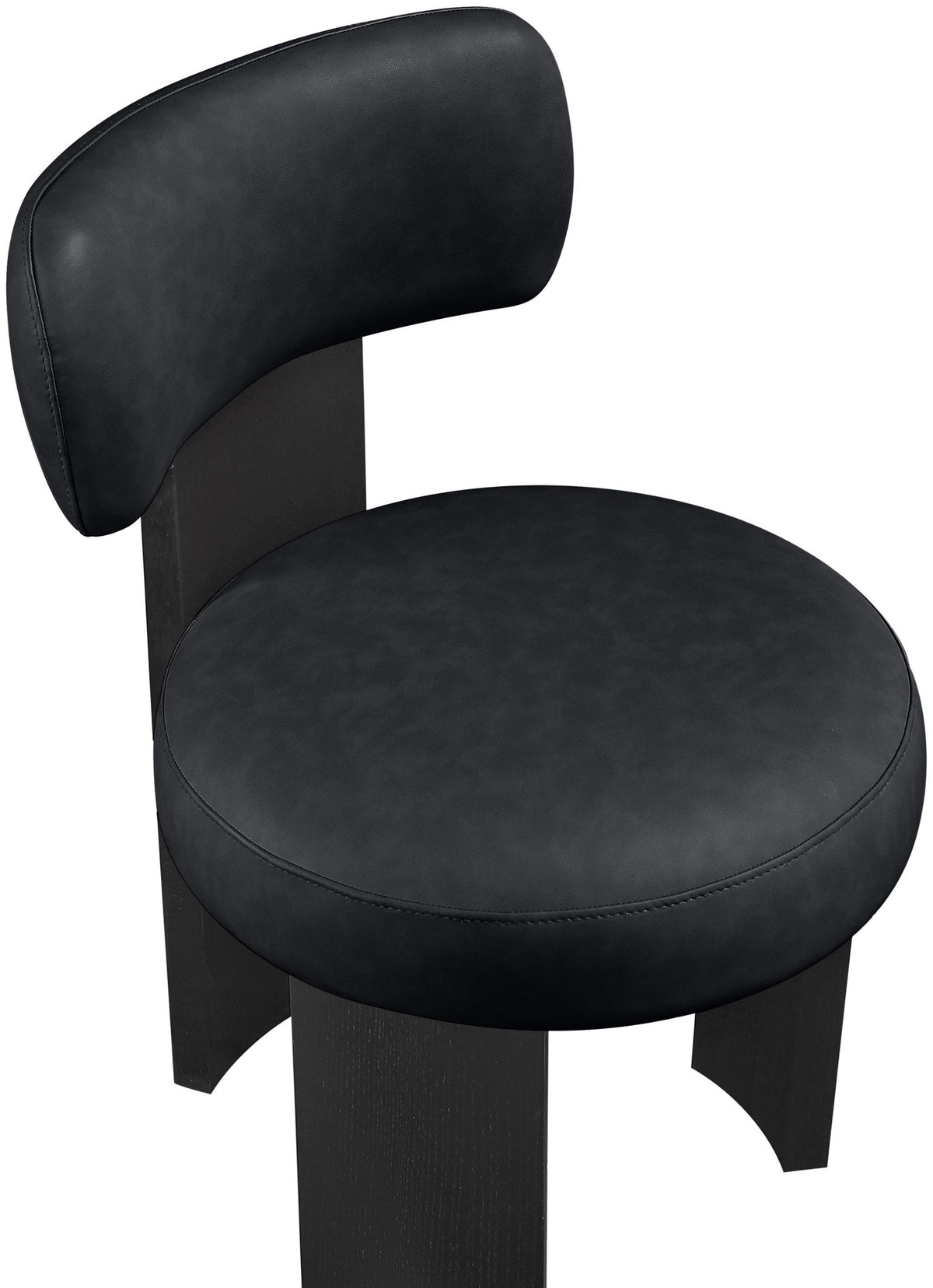 Atelier - Vegan Leather Upholstered Dining Chair (Set of 2) - Black Frame