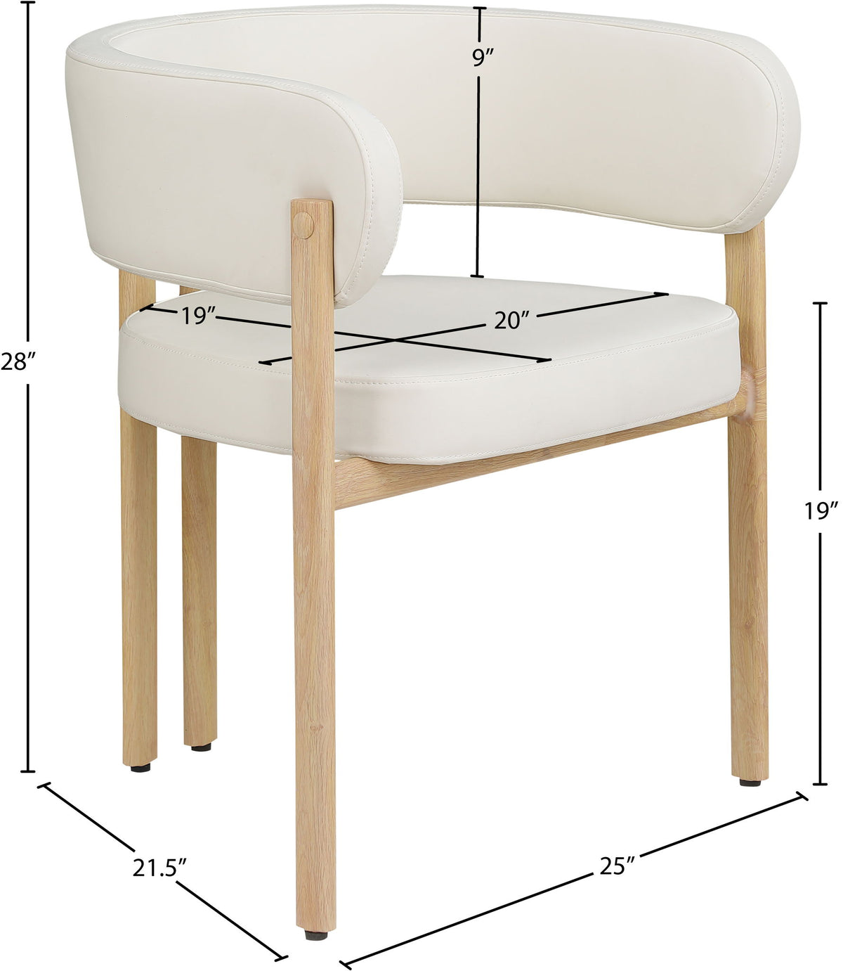 Gideon - Dining Chair With Natural Legs (Set of 2)