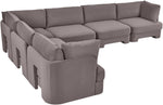 Hammond - Velvet Performance Fabric Upholstered 6 Piece Corner Sectional