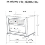 Barzini 4-piece Eastern King Bedroom Set White