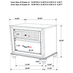 Barzini 4-piece California King Bedroom Set White