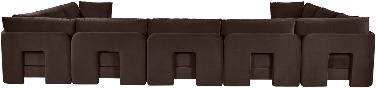 Hammond - Velvet Performance Fabric Upholstered 9 Piece Sectional
