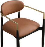 Riccio - Faux Leather Dining Arm Chair (Set of 2) - Black And Gold Frame