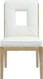 Gwendolyn - Faux Leather Dining Side Chair With Natural Frame (Set of 2)