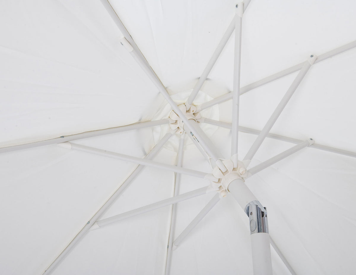 Amalfi - Aluminum Patio Umbrella - White Base / White Pole