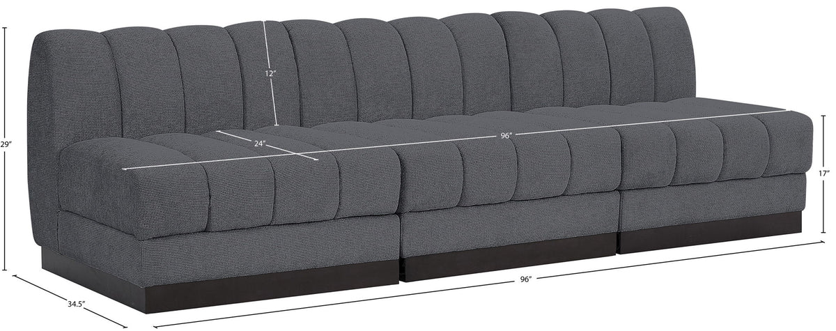 Quinn - 3 Seat Modular Armless Sofa
