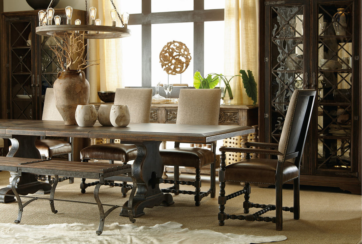 Hill Country - Bandera 86" Table With 2-18" Leaves - Dark Brown