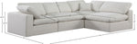Comfy - 4 Piece Linen Fabric Modular Armless Sectional