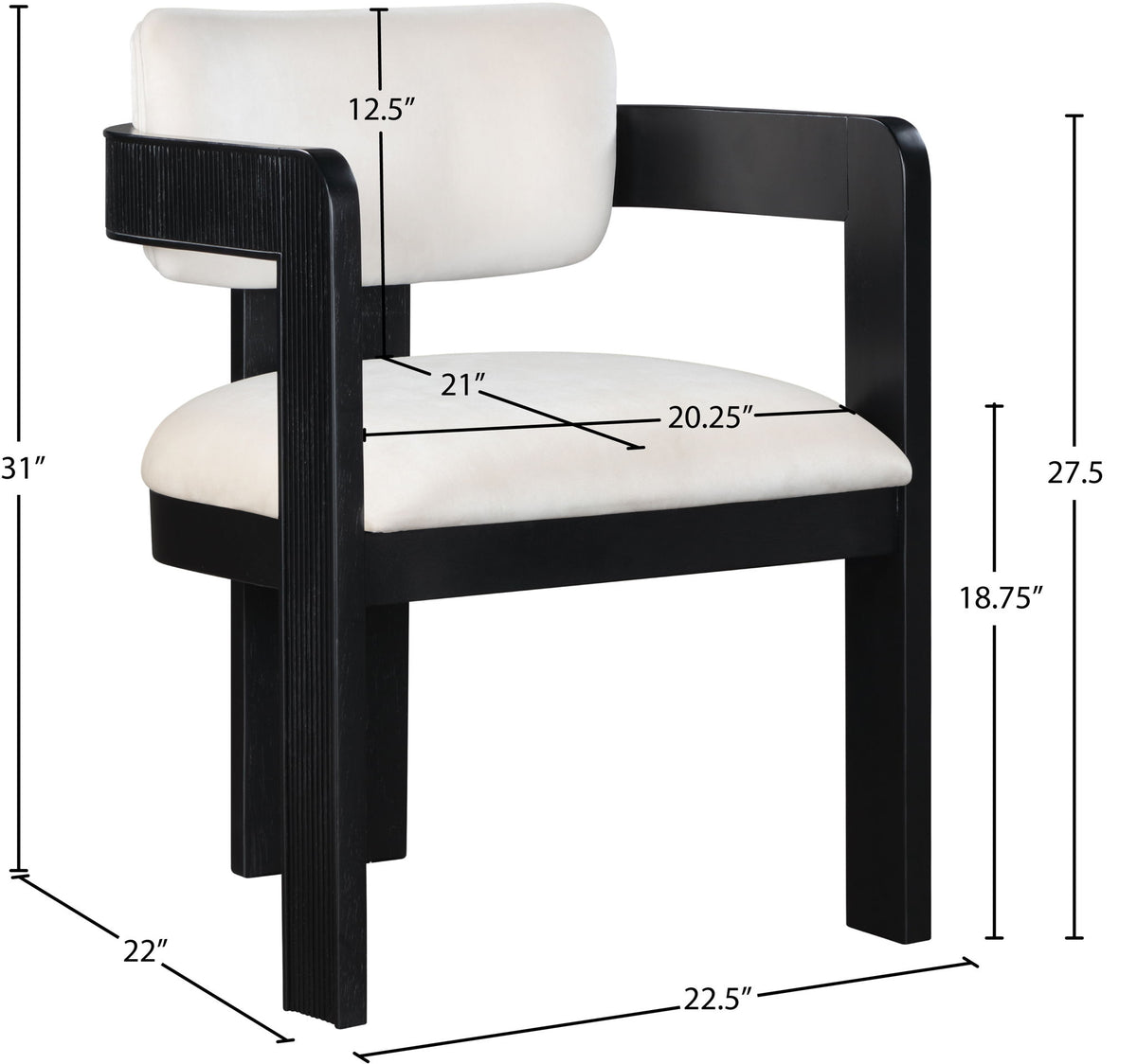 Sacha - Velvet Dining Chair With Black Base (Set of 2)