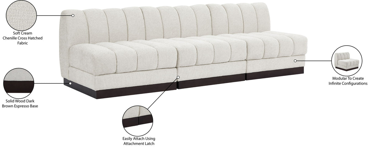 Quinn - 3 Seat Modular Armless Sofa