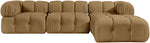 Orin - Velvet 4 Piece Modular Sectional With Chaise