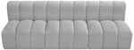Arc - Boucle Fabric 3 Seats Modular Sofa