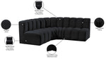 Arc - Velvet 4 Piece Corner Modular Sofa