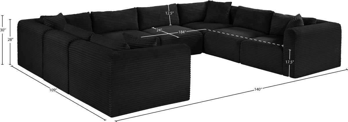 Shaggy - 8 Piece Modular U-Shaped Sectional