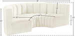 Arc - Velvet 4 Piece U-Shaped Modular Sofa