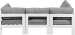 Nizuc - Outdoor Patio 4 Piece Modular Sectional With White Frame