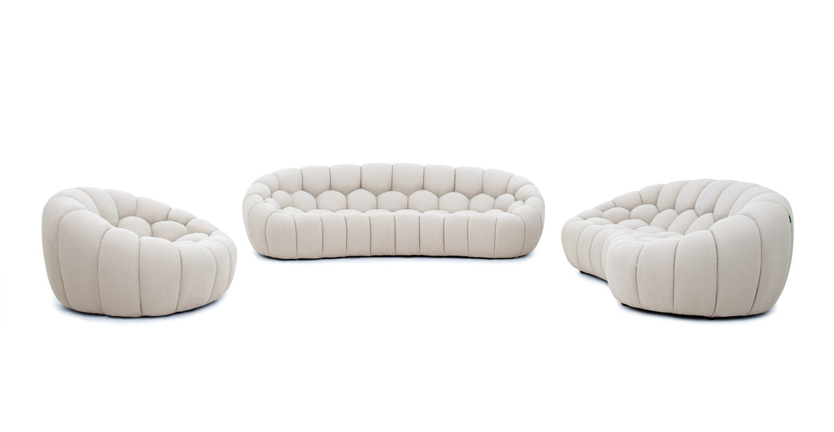 Yolonda - Modern Curved Beige Fabric Chair by VIG Furniture - View 2