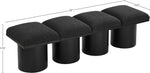 Pavilion - 4 Piece Modular Bench With Black Base