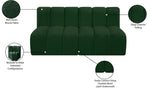 Arc - Boucle Fabric 2 Seats Modular Sofa