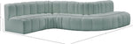 Arc - Faux Leather 6 Piece Curved Modular Sofa