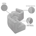 Arc - Boucle Fabric 6 Piece Modular Sofa - Black