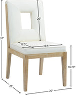 Gwendolyn - Faux Leather Dining Side Chair With Natural Frame (Set of 2)