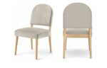 Varinelle - Velvet Dining Chair (Set of 2) - Natural Frame