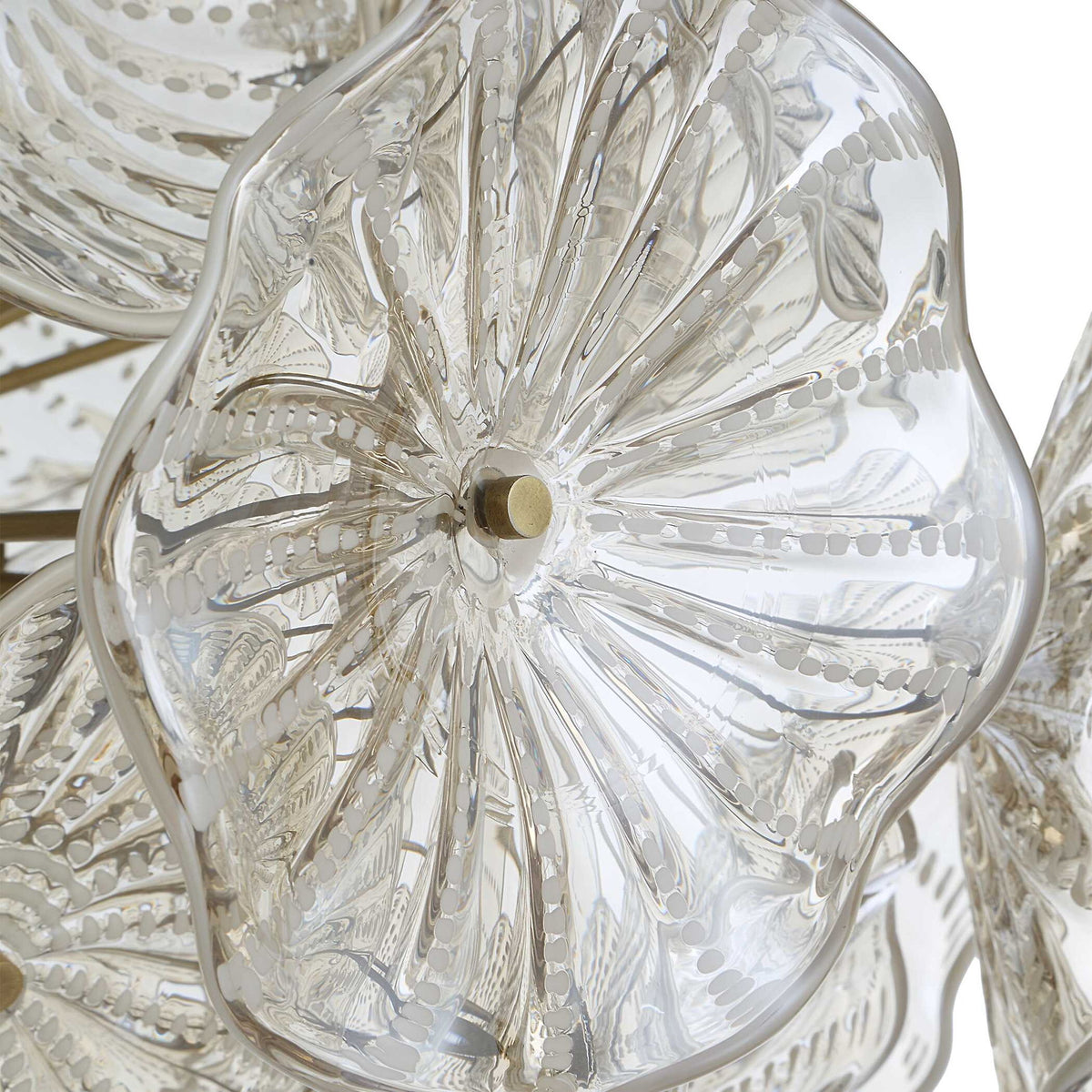 Champagne Lily Pads - Pendant - Light Antique Brass