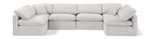 Indulge - Velvet 6 Piece Modular U-Shaped Sectional