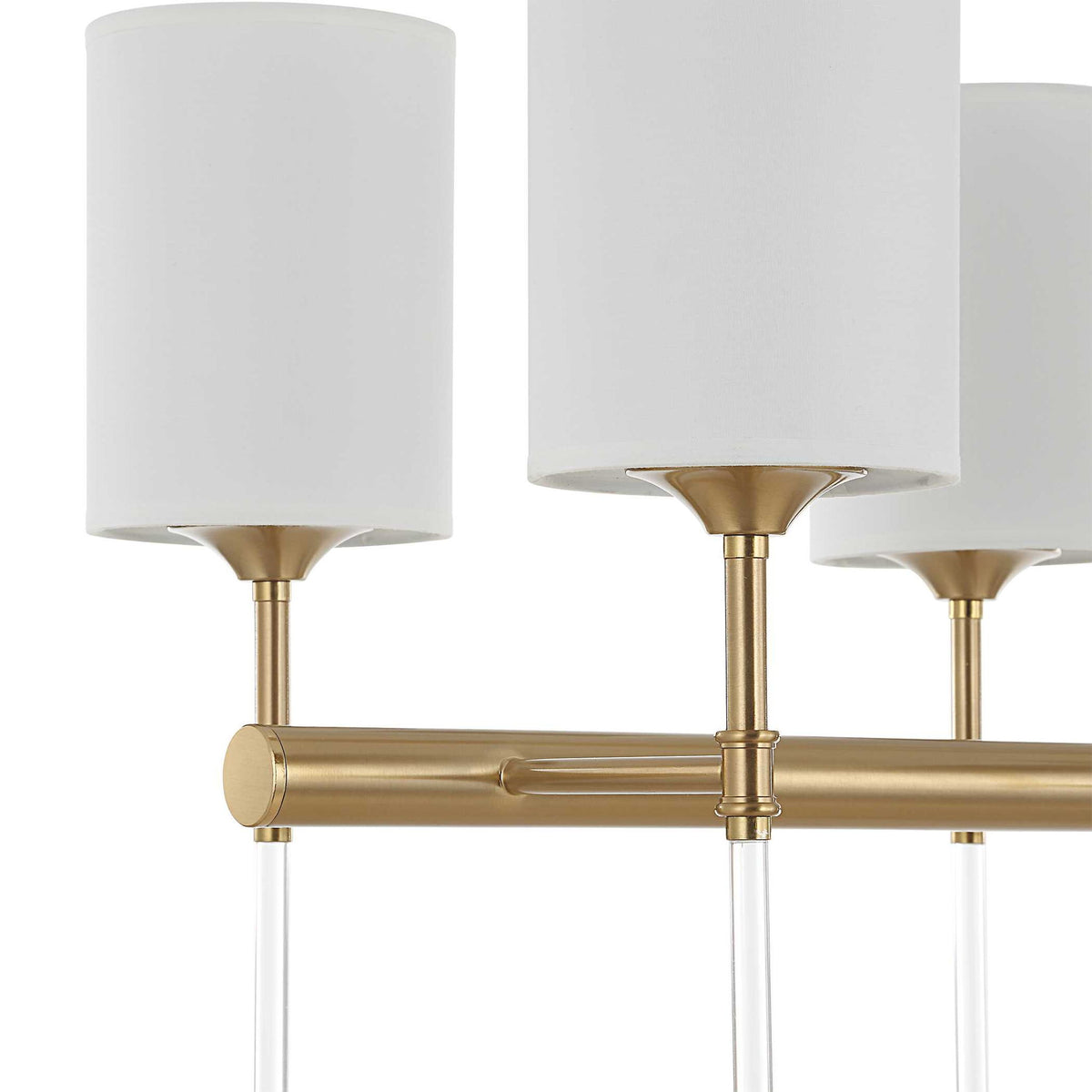Awyr - 8 Light Linear Chandelier - Bronze