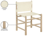 Santos - Vegan Leather Upholstered Dining Chair With Stained Natural Base (Set of 2)