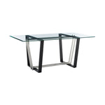 Kai Anastasia - Rectangular Glass Dining Table Set - Matte Black Base