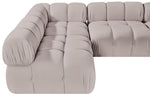 Orin - Velvet 5 Piece Modular Sectional