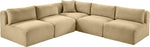 Shaggy - 5 Piece Modular Corner Armless Sectional