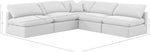 Indulge - Linen 5 Piece Modular Corner Armless Sectional - White