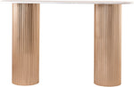 Cindra - Genuine Marble Top And Iron Base Console Table