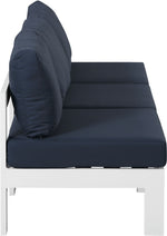 Nizuc - Outdoor Patio 3 Seat Armless Modular Sofa With White Frame