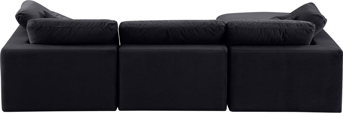 Comfy - 4 Piece Velvet Modular Sectional With Chaise