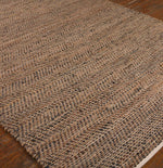 Tobais - Rescued Leather & Fabric Rug