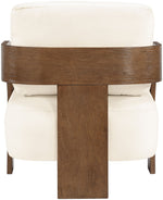 Cedra - Velvet Performance Fabric Upholstered Accent Chair - Brown Frame