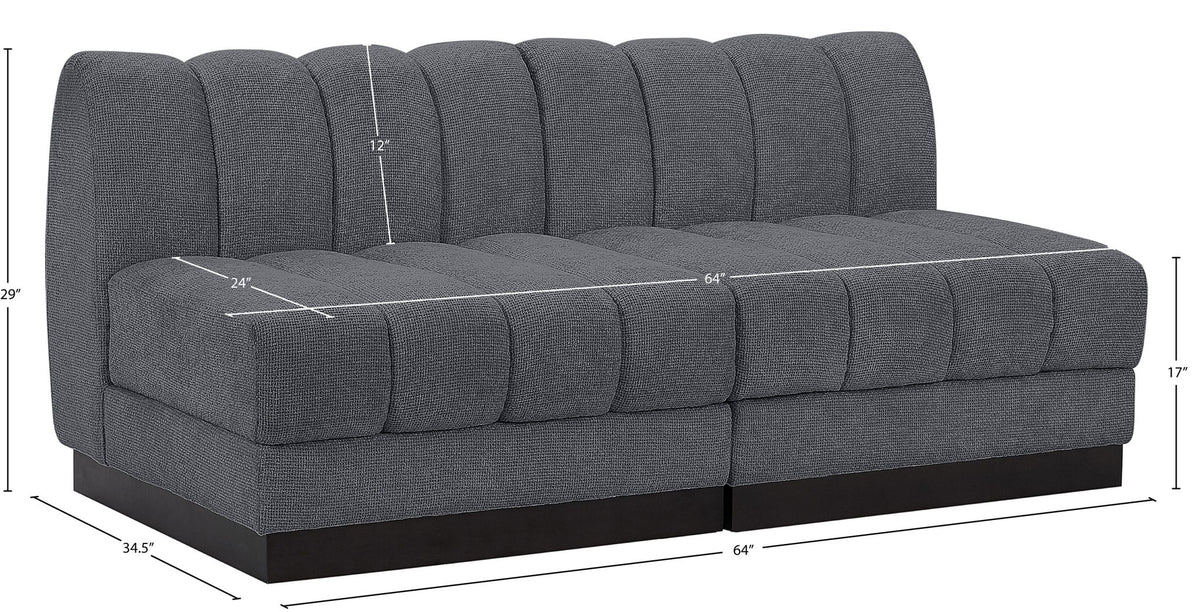 Quinn - 2 Seat Modular Armless Sofa
