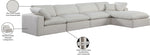 Comfy - 5 Piece Linen Modular Sectional With Chaise