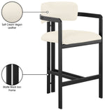 Aurum - Vegan Leather Upholstered Counter Stool With Graphite Black Base