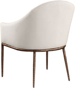 Ferro - Upholstered Dining Arm Chair With Brushed Bronze Legs