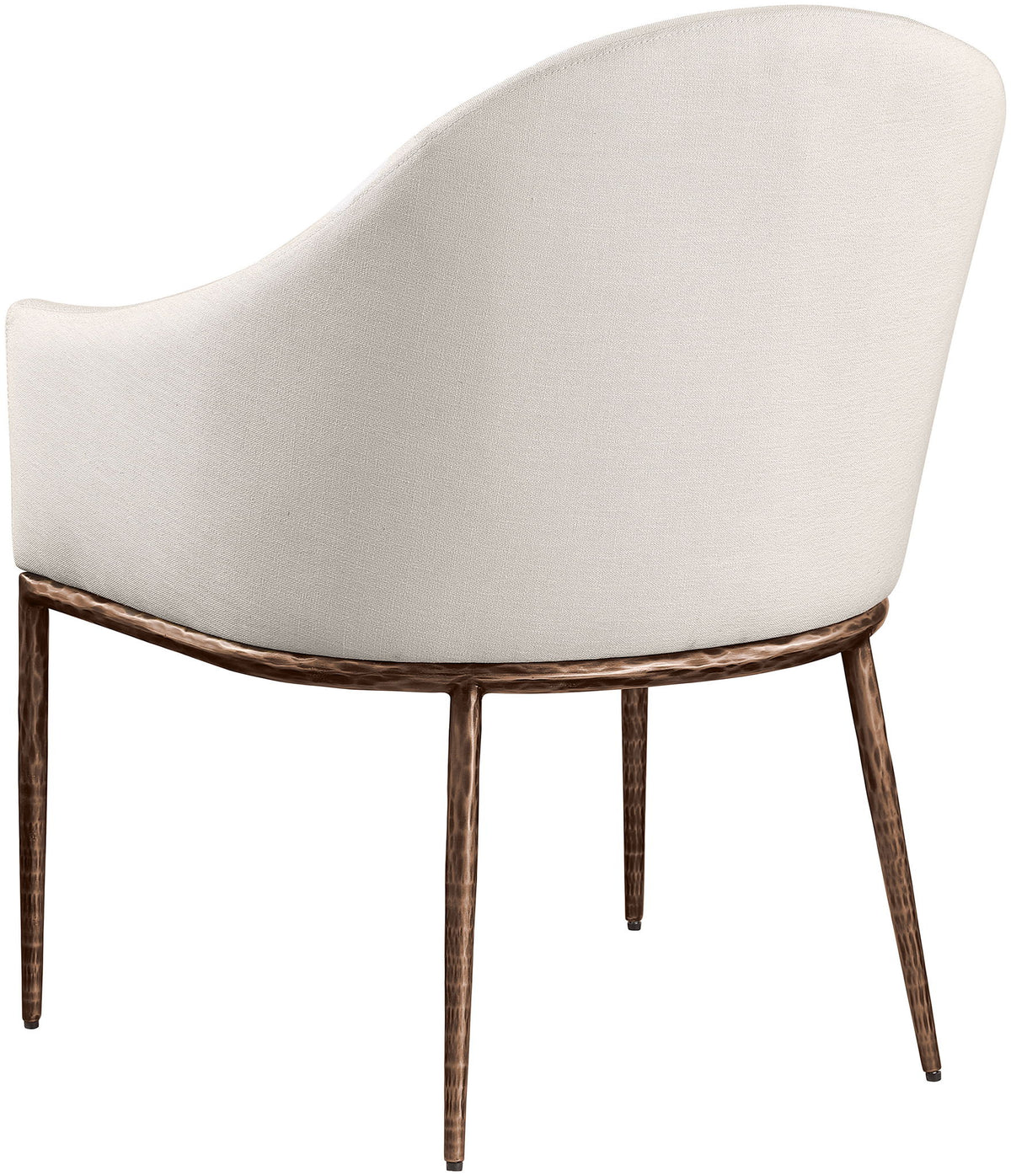 Ferro - Upholstered Dining Arm Chair With Brushed Bronze Legs