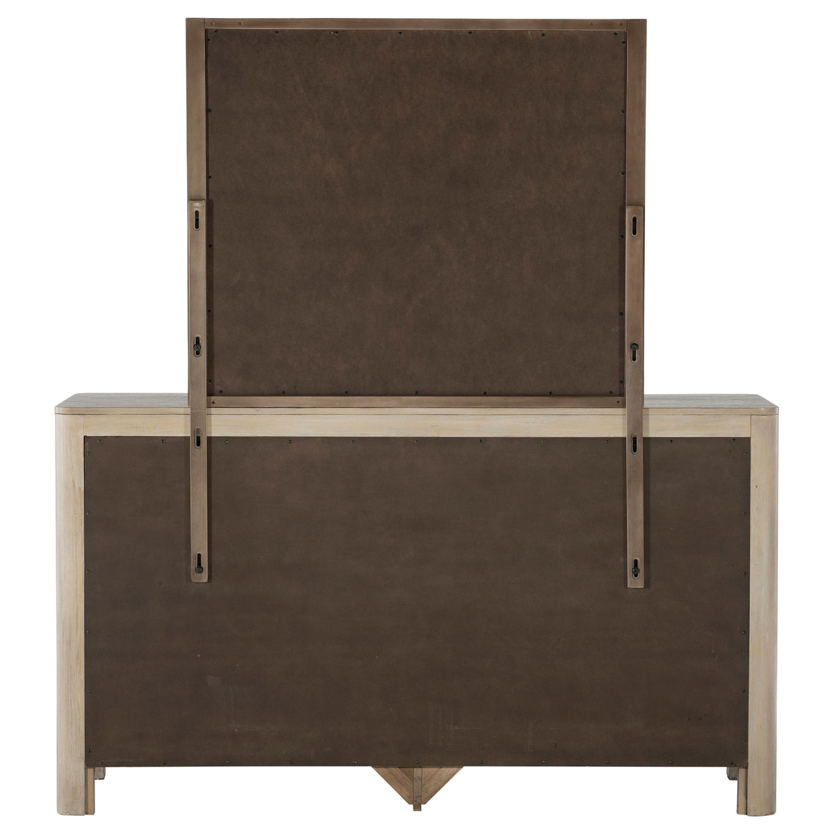 Solano 9-drawer Bedroom Dresser with Mirror Weathered Mango