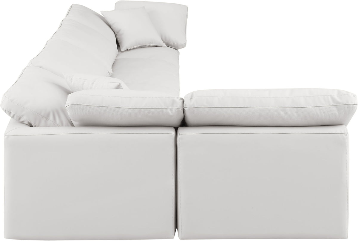 Indulge - Faux Leather 5 Piece Modular Sectional